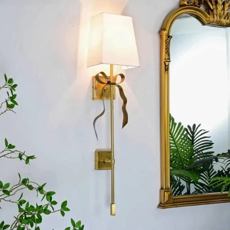 Large shade wall light