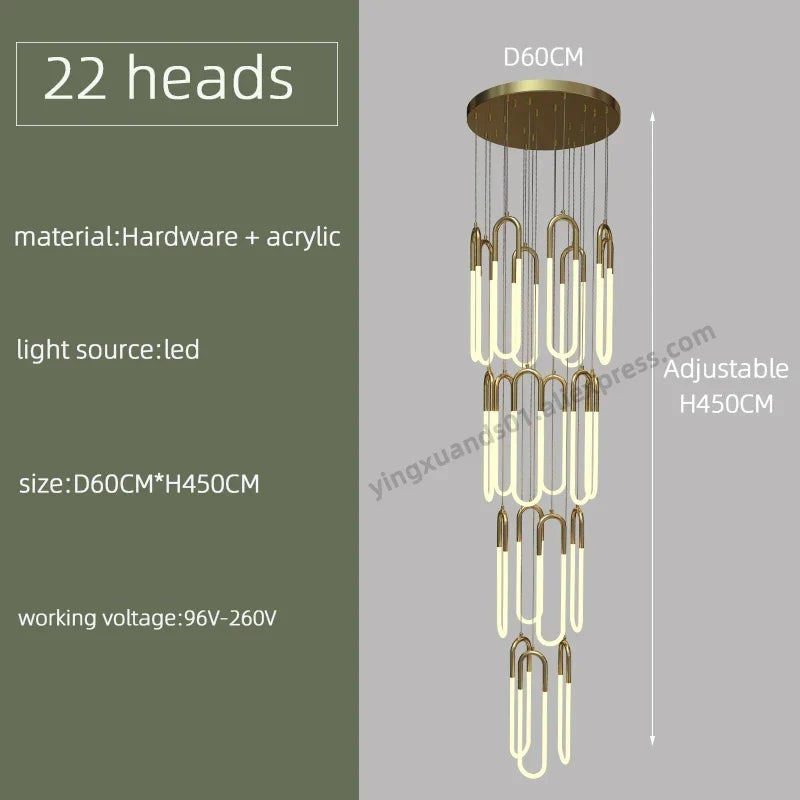 Nordic Loft LED Chandelier, view 9