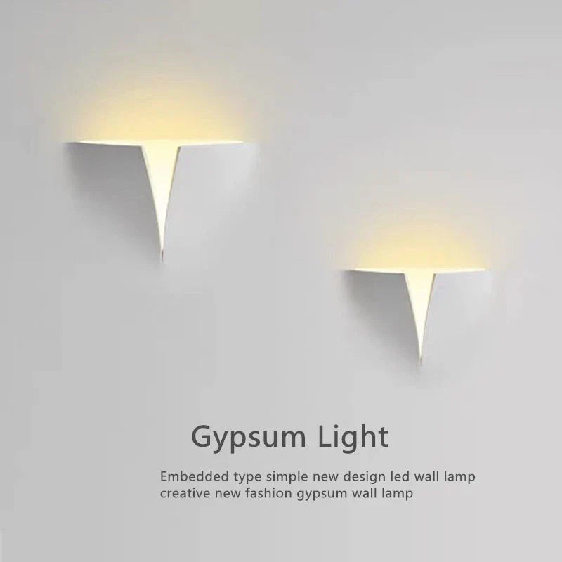 White gypsum G9 wall light