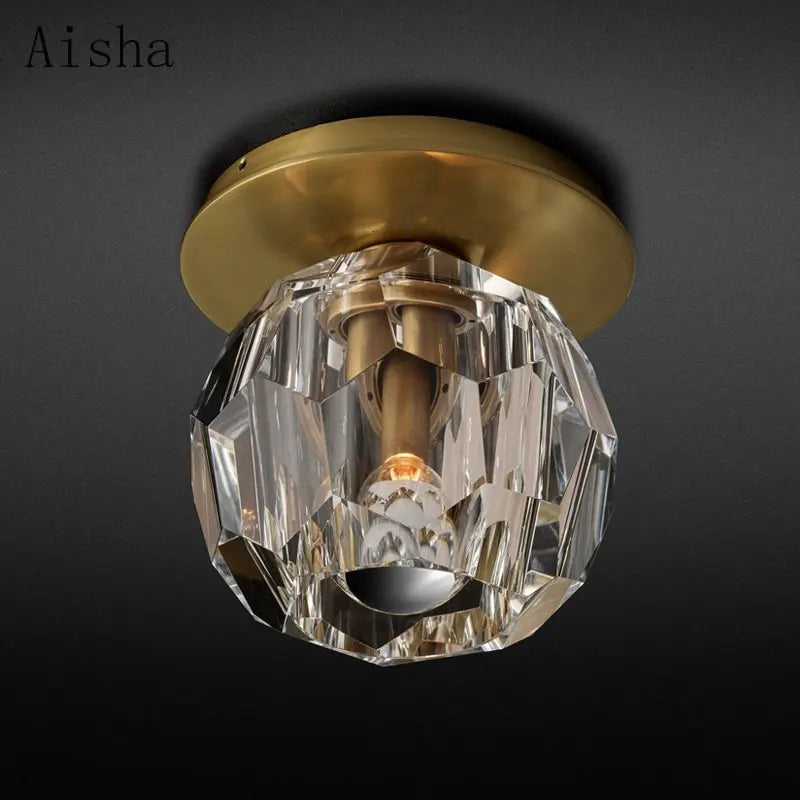 Smoke crystal ceiling light