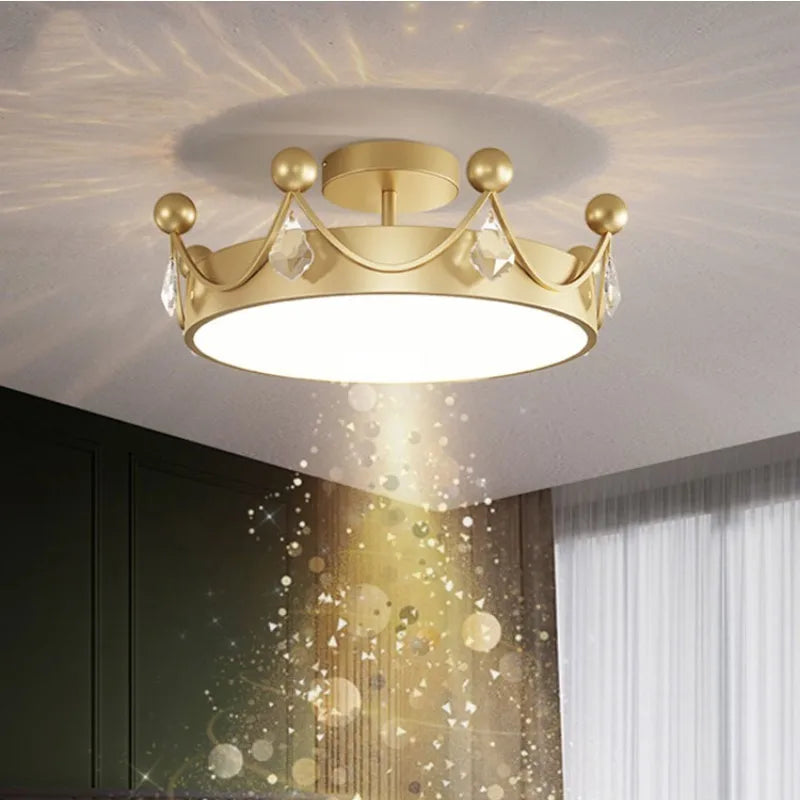 Scandinavian crystal ceiling light