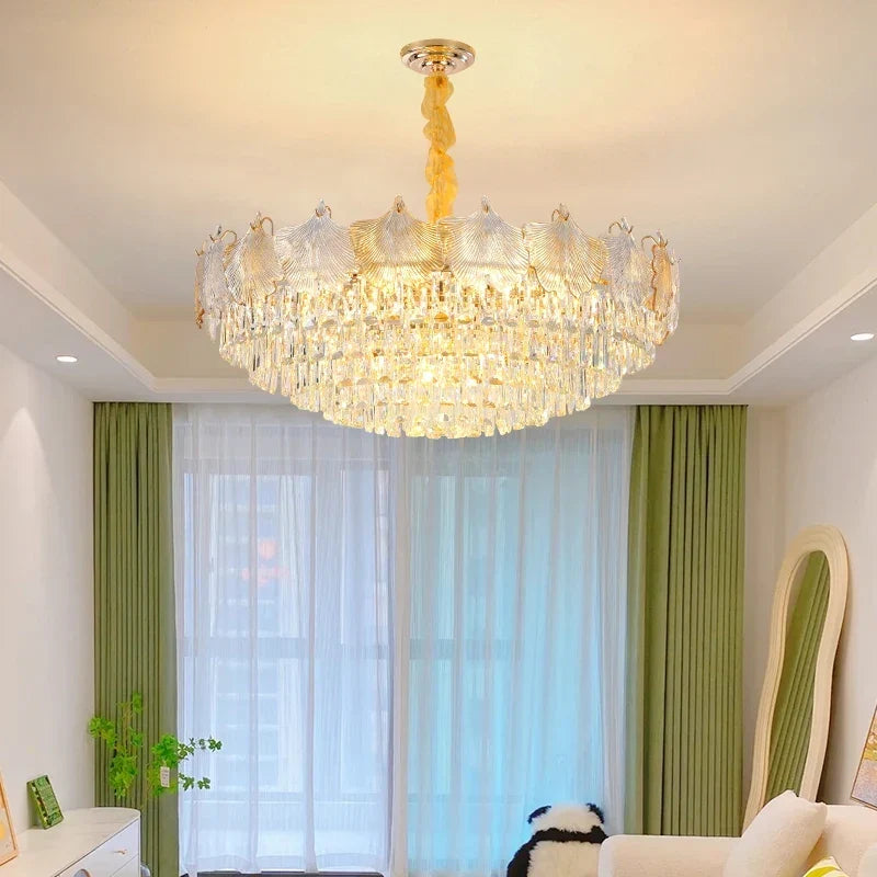 Crystal glass chandelier