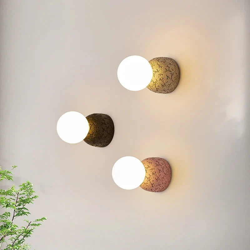 Minimalist glass wall light
