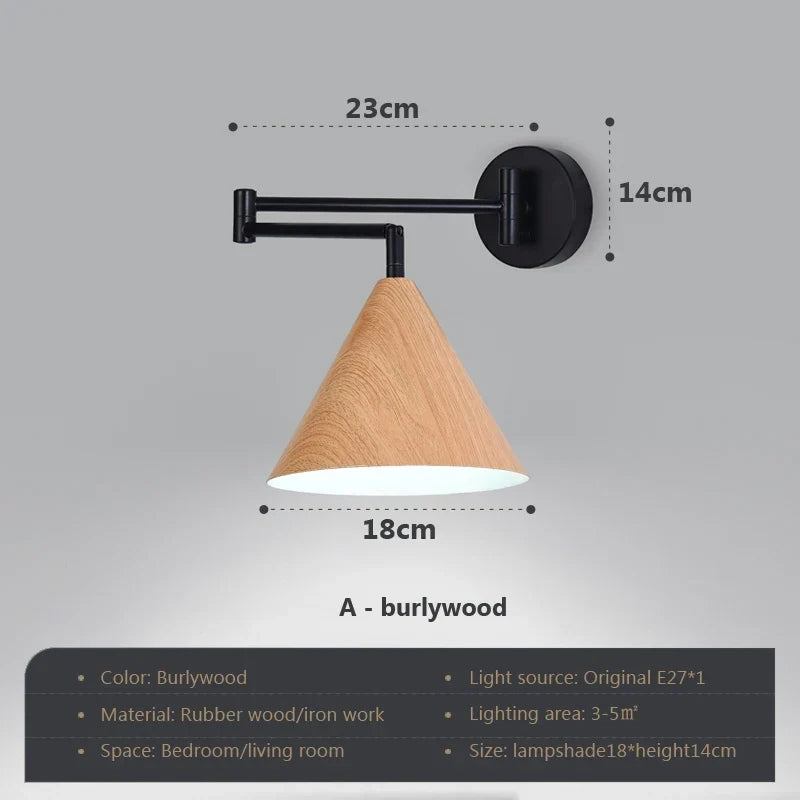 Wood Swing Arm Sconce, view 17