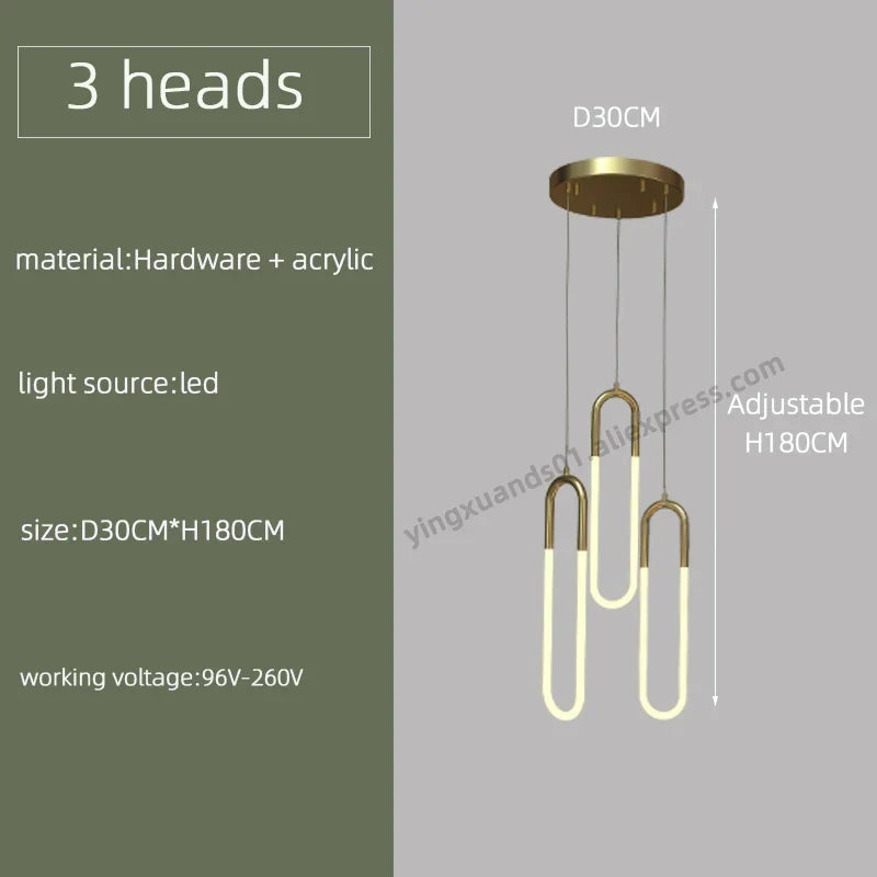 Nordic Loft LED Chandelier, view 7