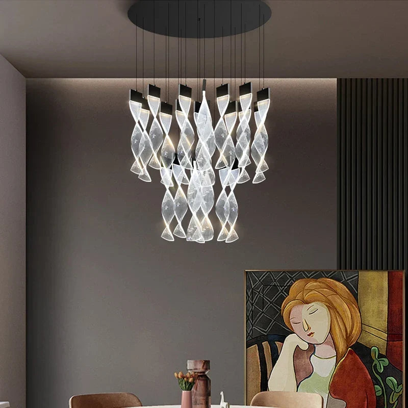 Gold black multi light
