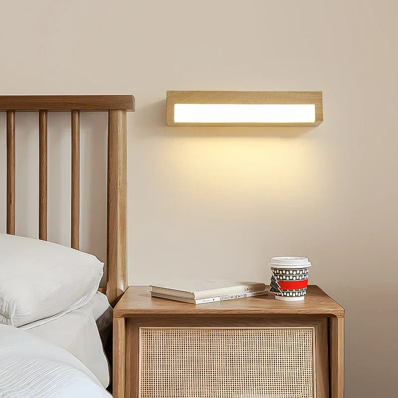 Walnut LED sconce