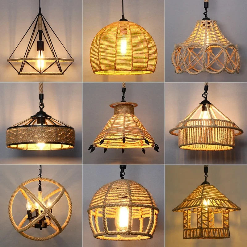 Sisal rope pendant