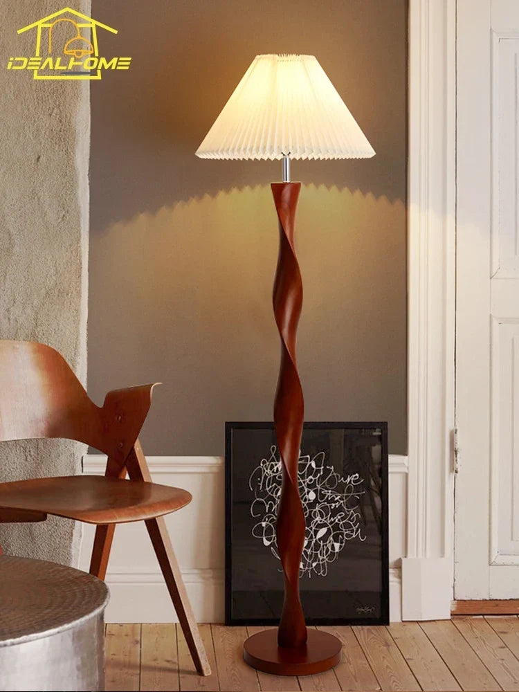 Classic wood floor lamp