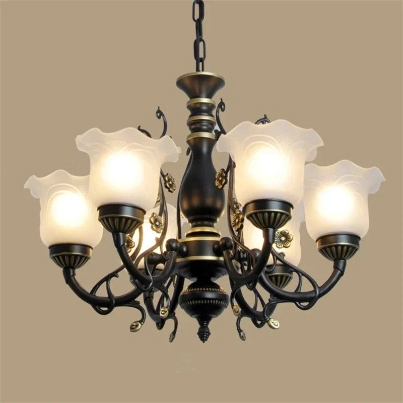 European glass chandelier