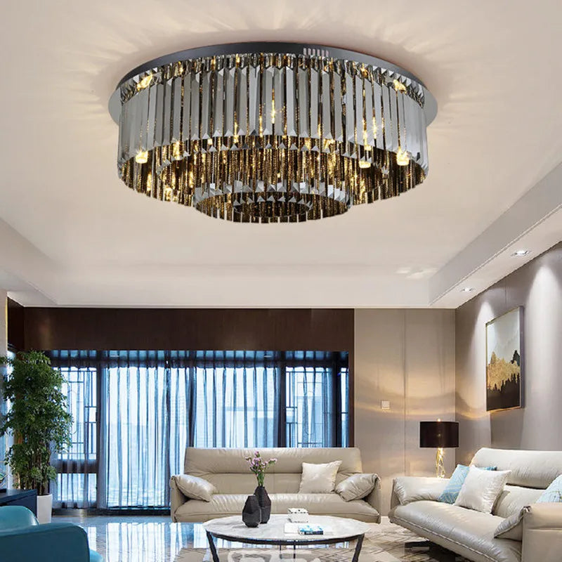 Gray LED flush mount