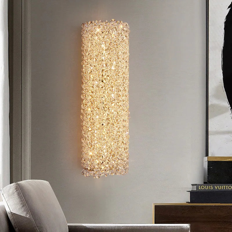 Crystal sconce in a villa lounge