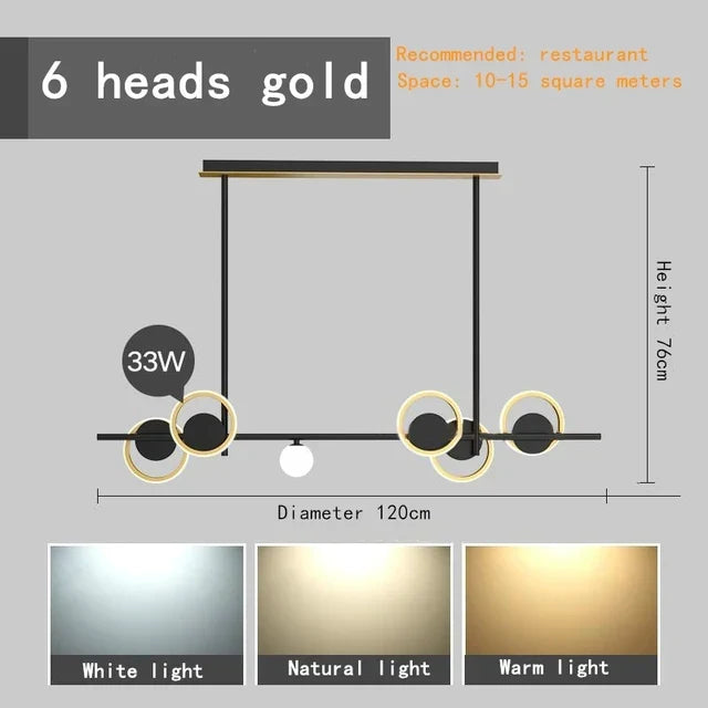 Nordic Chandelier, 6 or 8 Lights, view 6