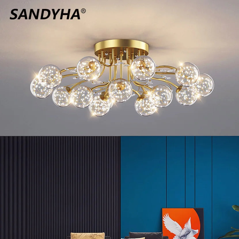 Star crystal chandelier