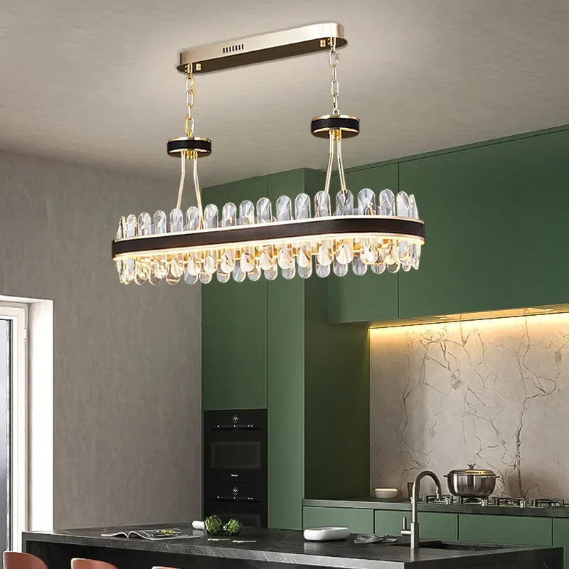 Round crystal chandelier