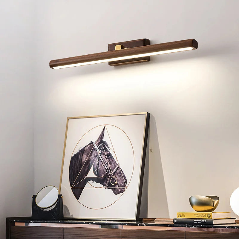Walnut Mirror LED Light, view 4