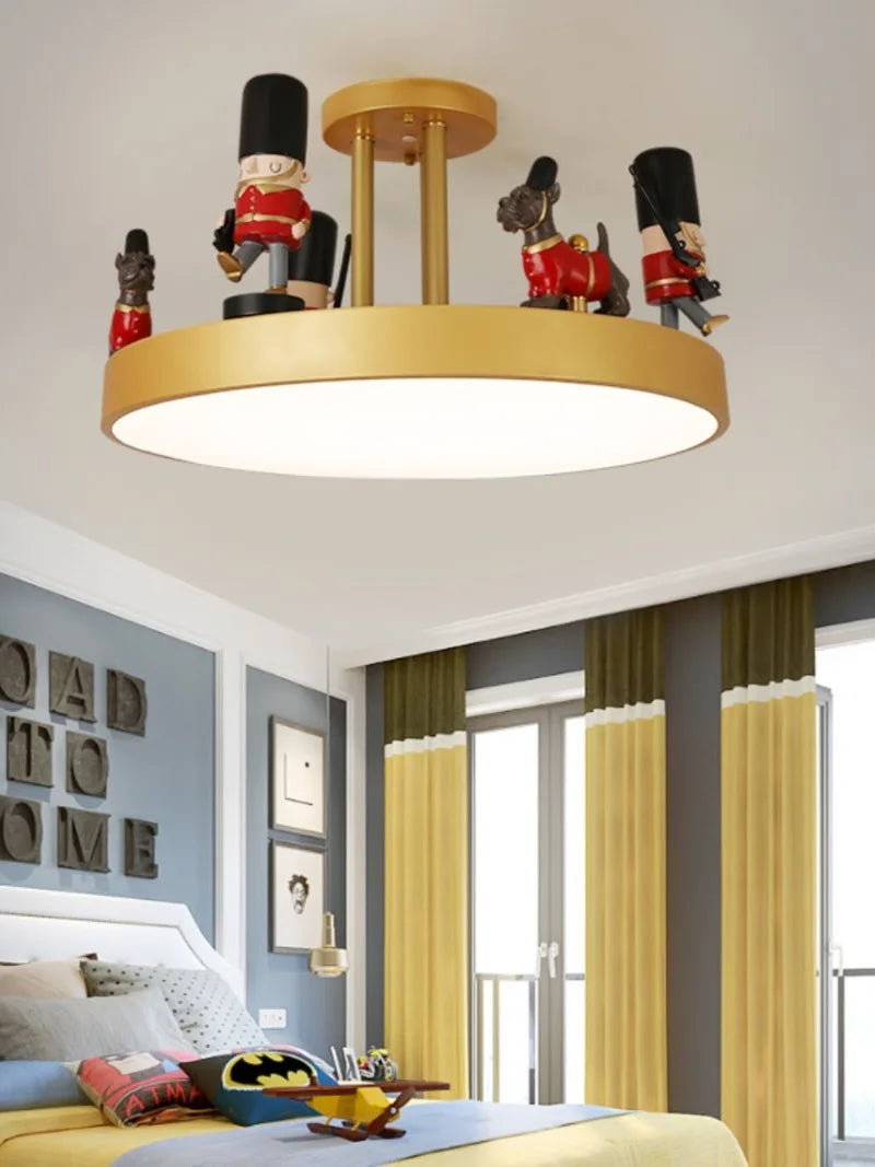 Gold E27 flush mount