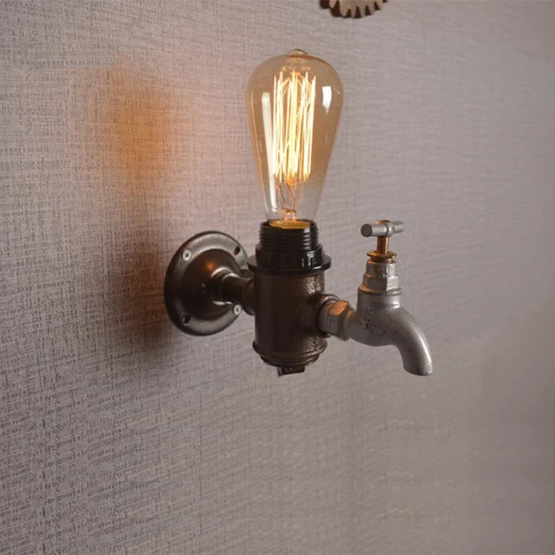 Vintage Iron Loft Sconce, view 4