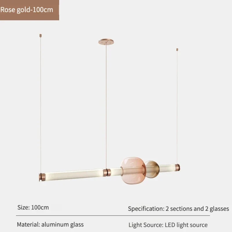 Glass Linear Chandelier, view 23