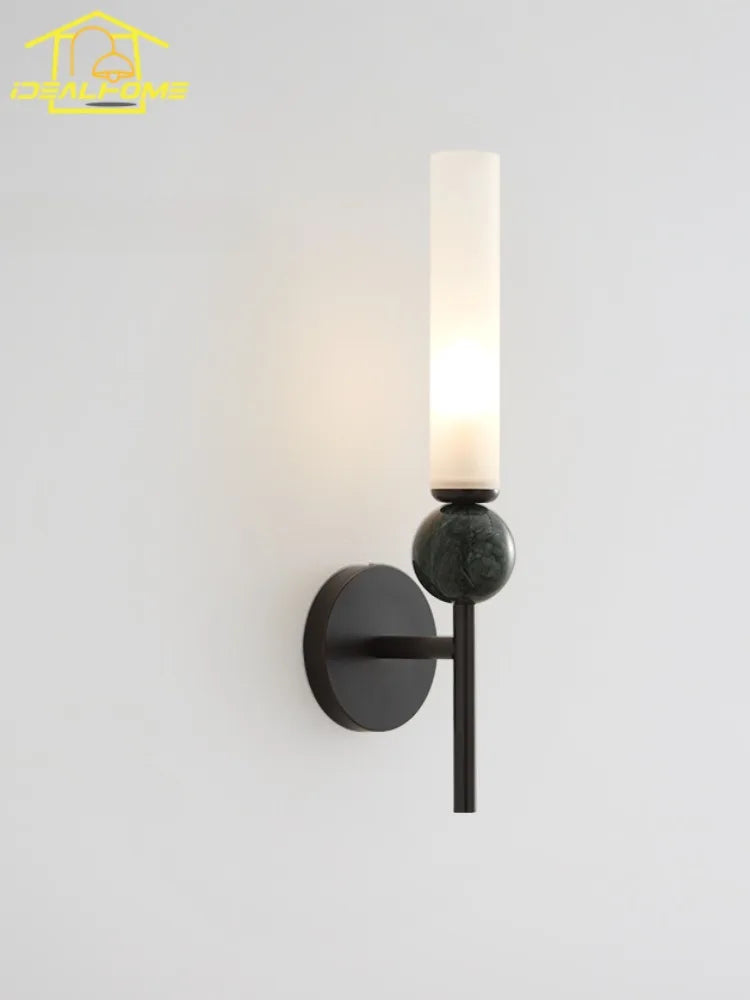 Contemporary marble copper wall light
