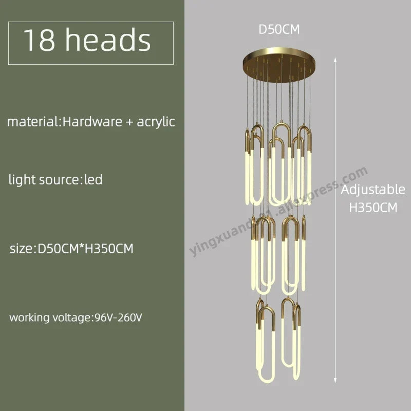 Nordic Loft LED Chandelier, view 10
