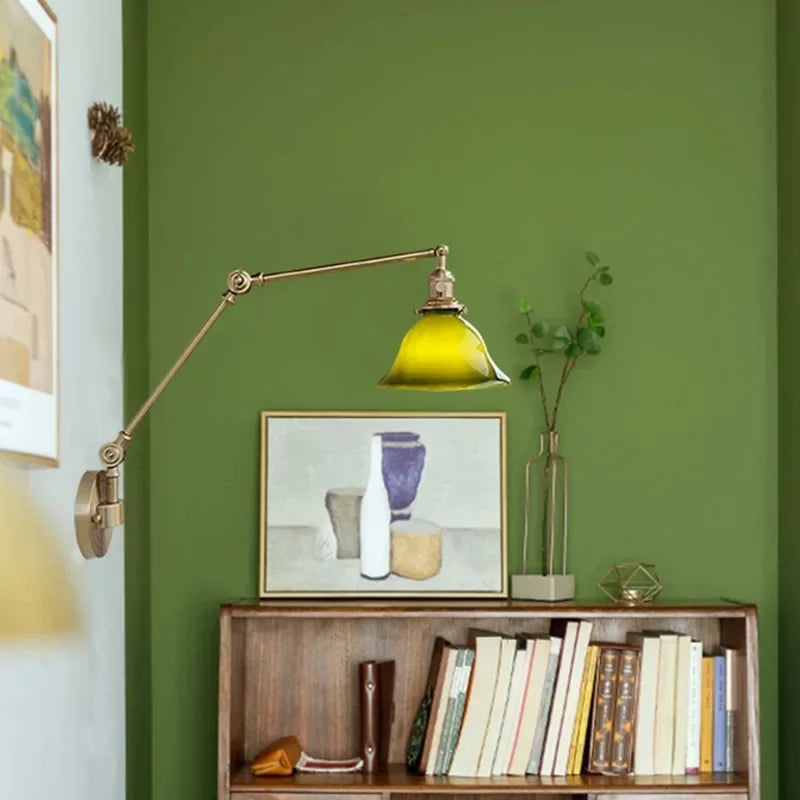 Long Swing Arm Copper Light, view 3