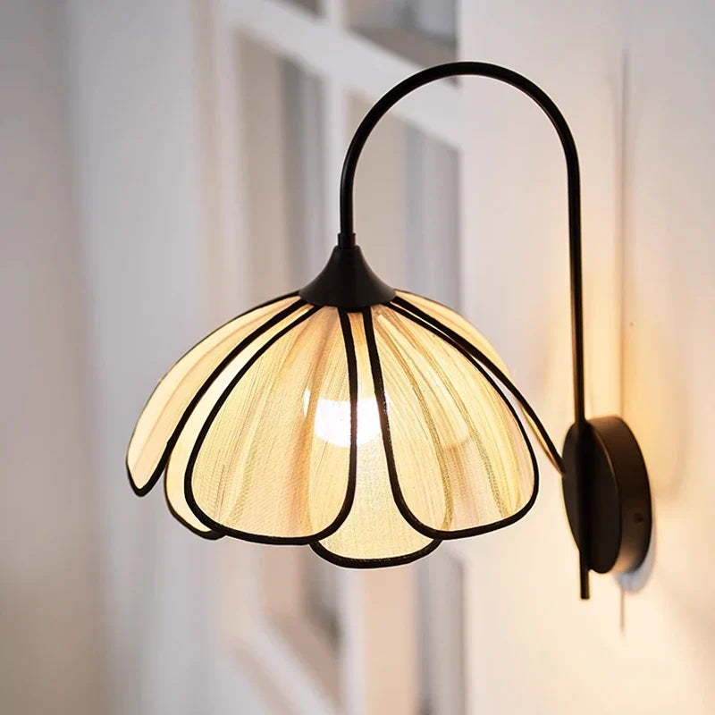 Rattan Petal Wall Light, view 4