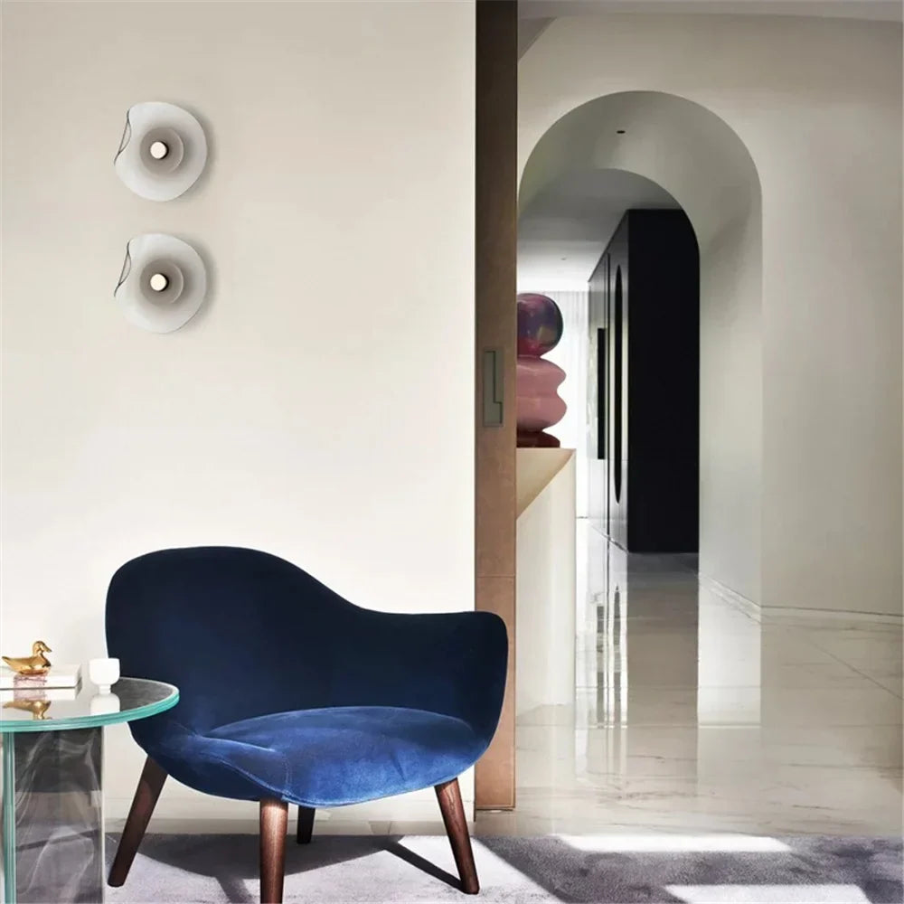 Gray glass sconce