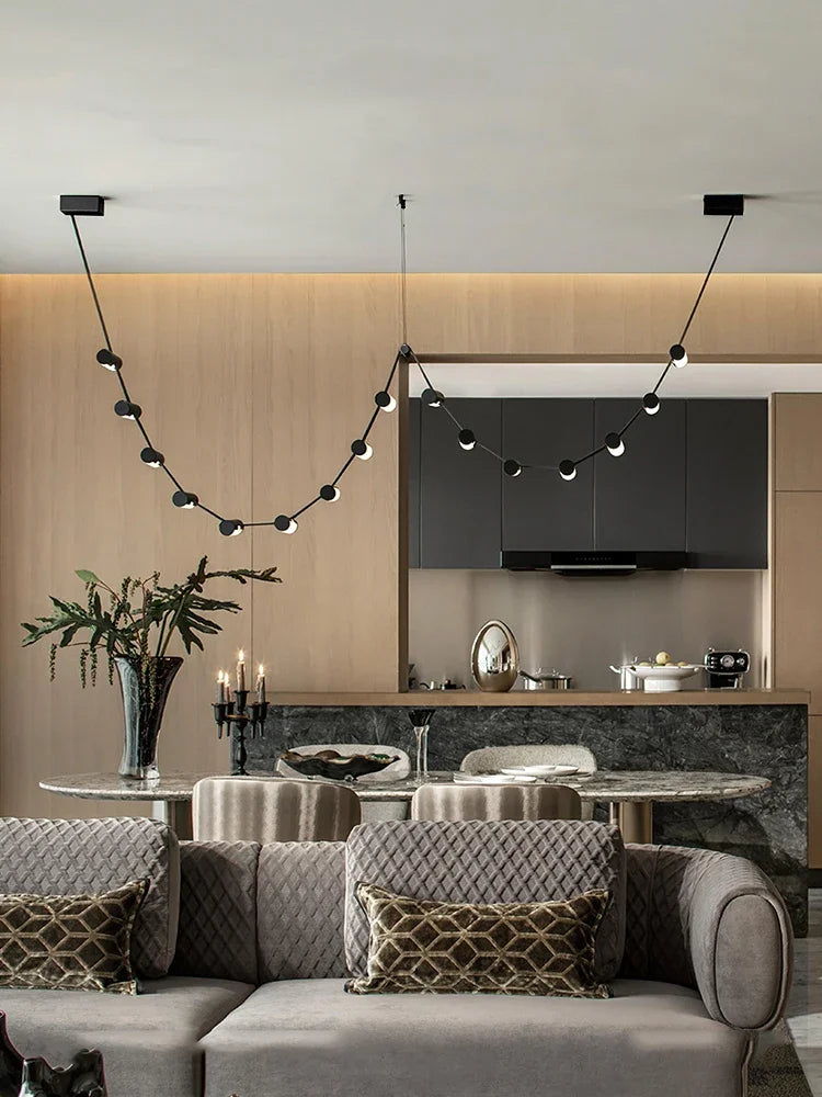 Leather chandelier
