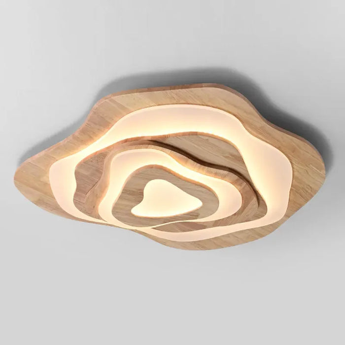 Bamboo wood ceiling light