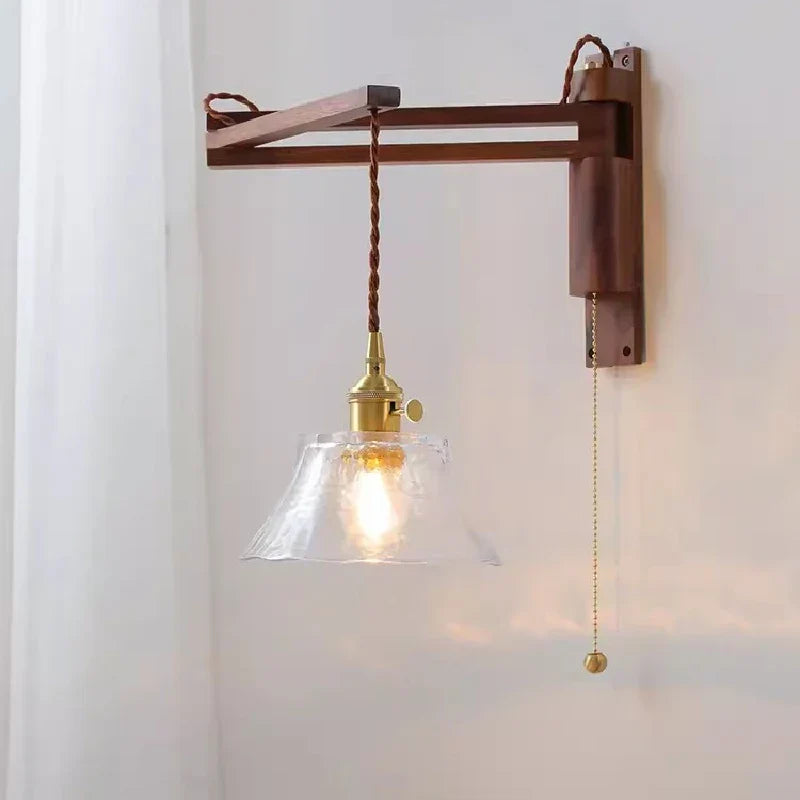Walnut sconce