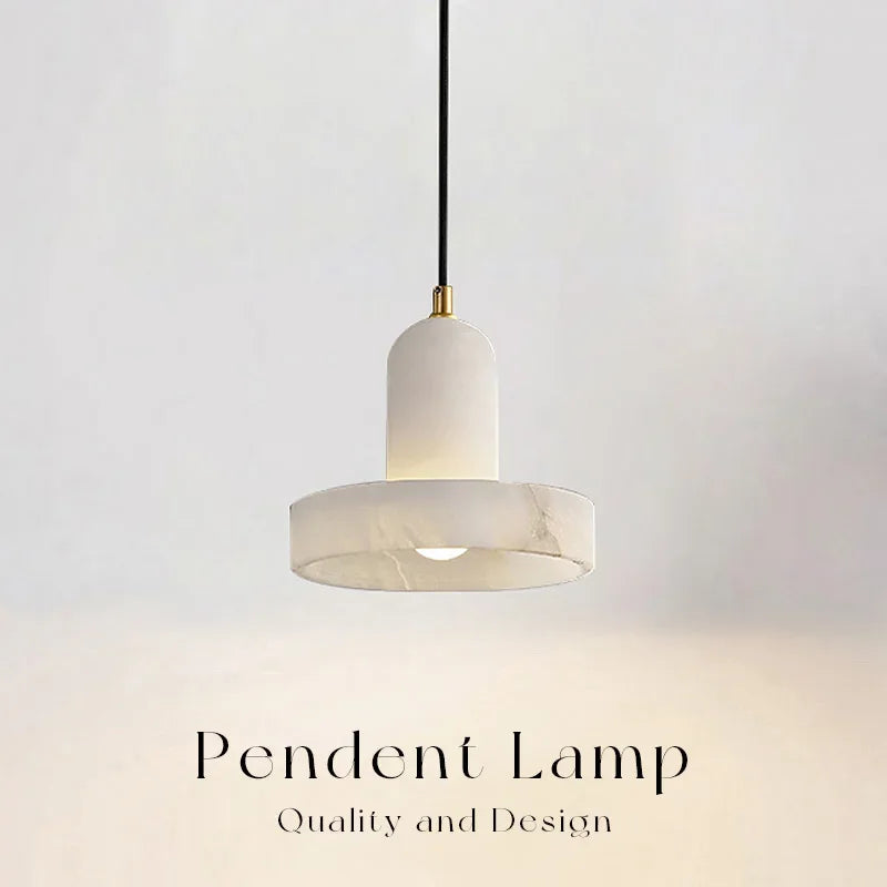 Modern marble LED pendant