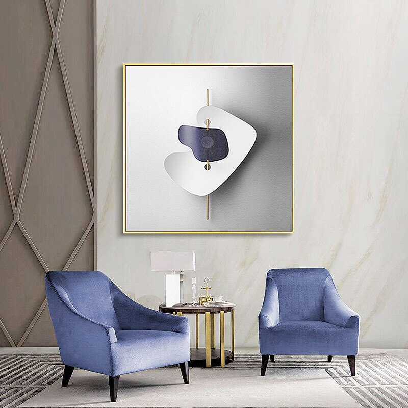 White gold rod wall light by a sofa