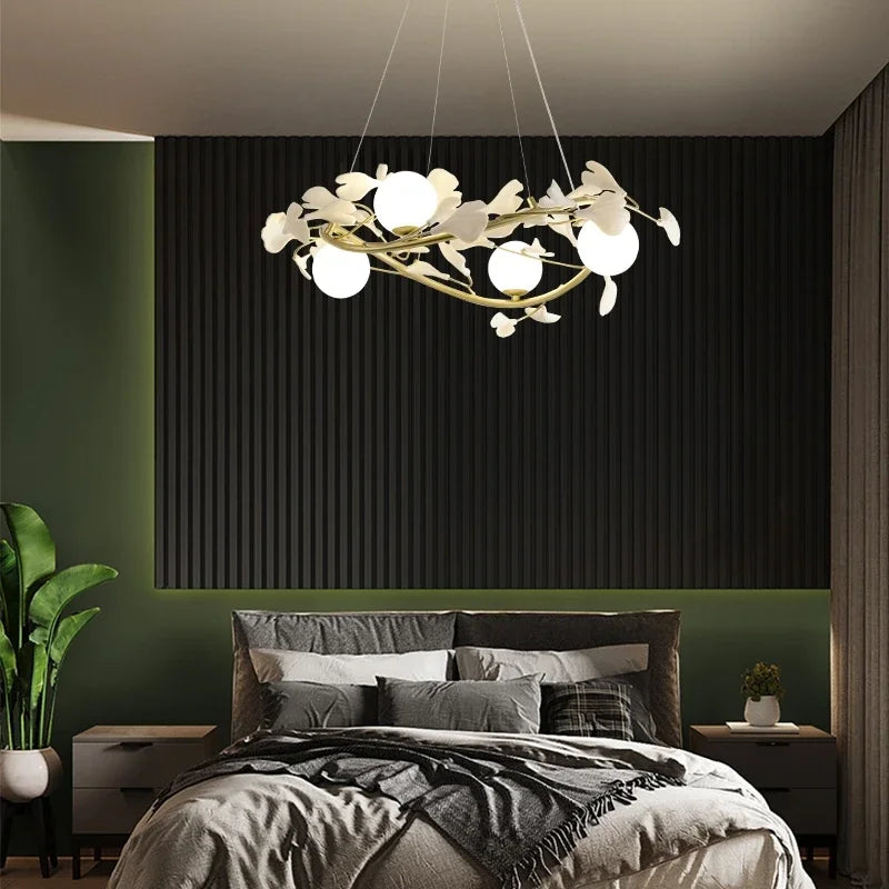 Luxury Ginkgo LED Chandelier, view 6