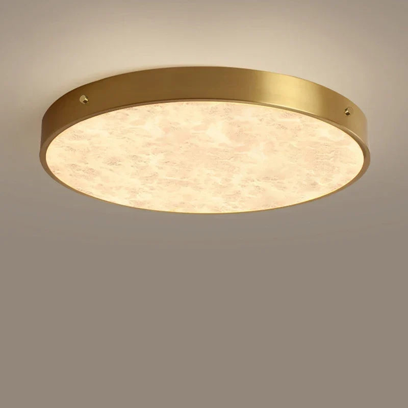 Brass marble ceiling light