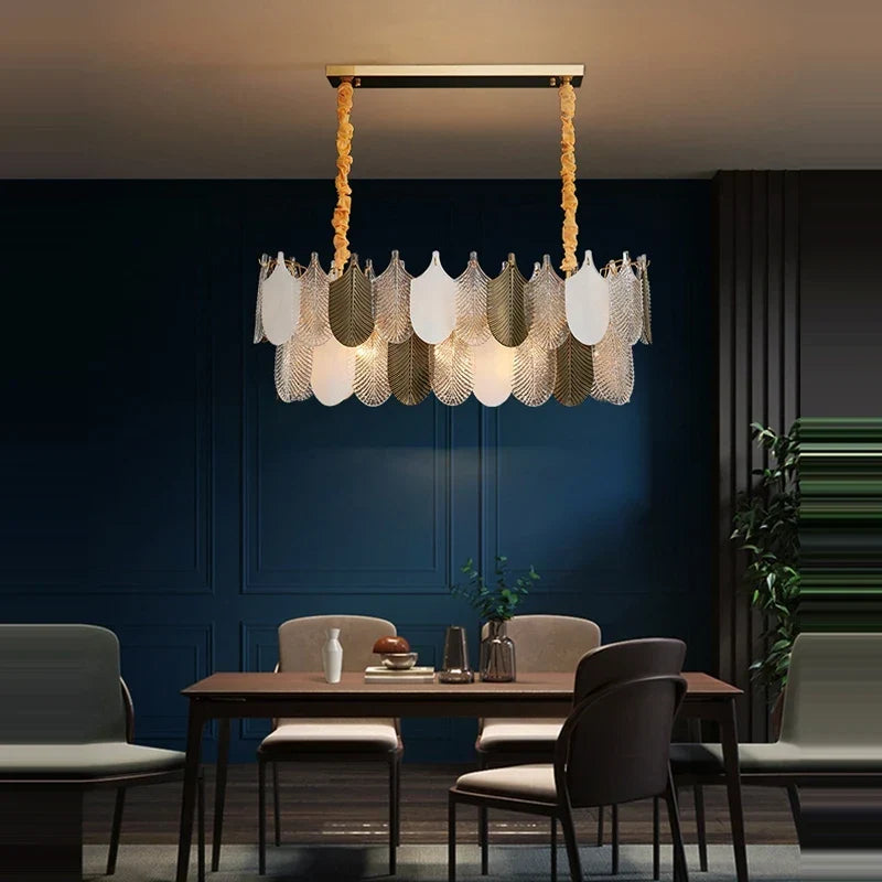Steel and Glass Chandelier, view 4