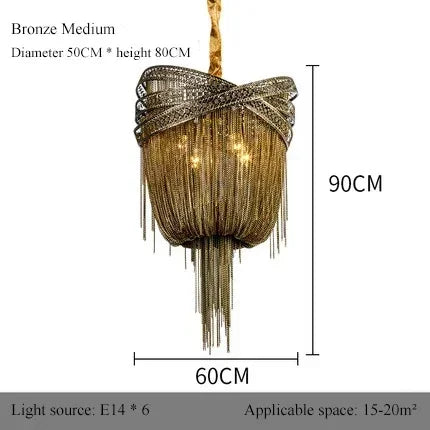 Aluminum Tassel Pendant, view 8