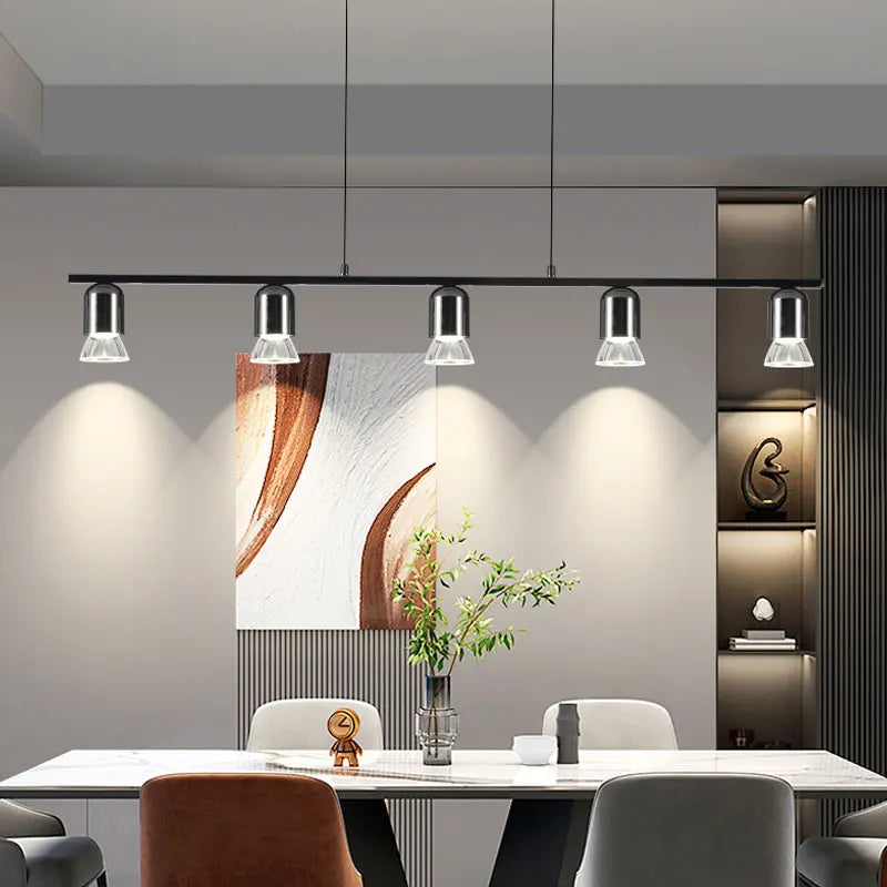 Black and gold LED pendant