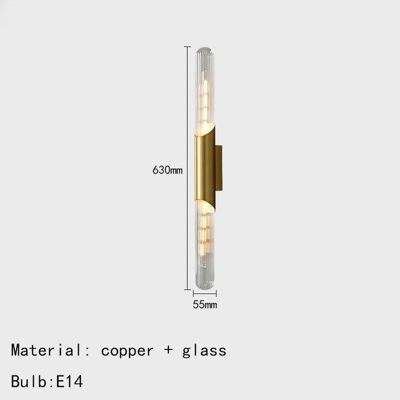 Brass Clear Glass Sconce, view 8