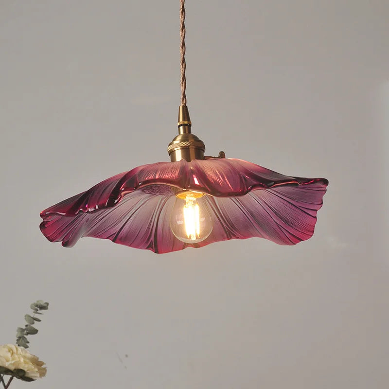 Purple glass pendant