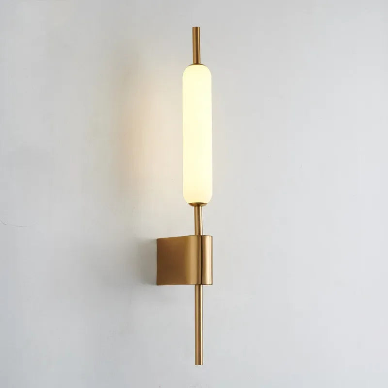 Gold decorative LED wall light