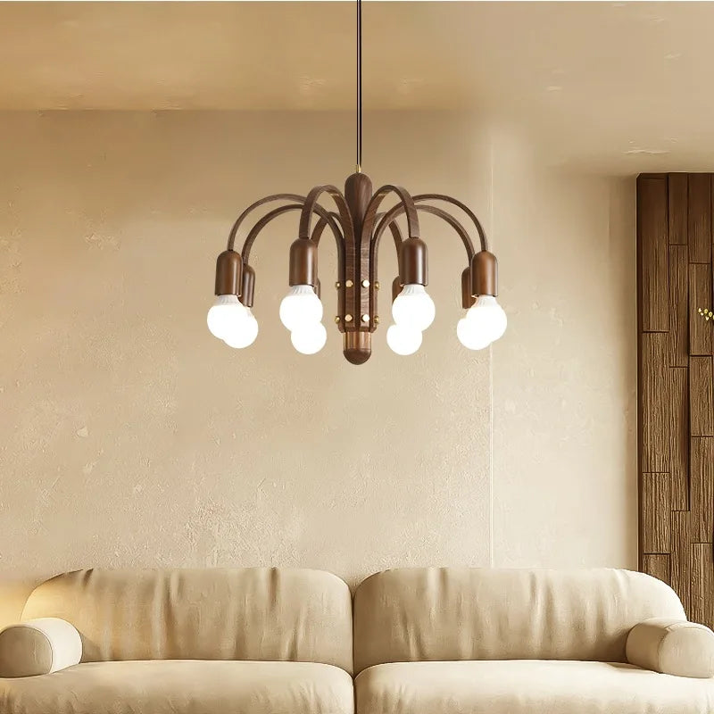 Vintage wood chandelier