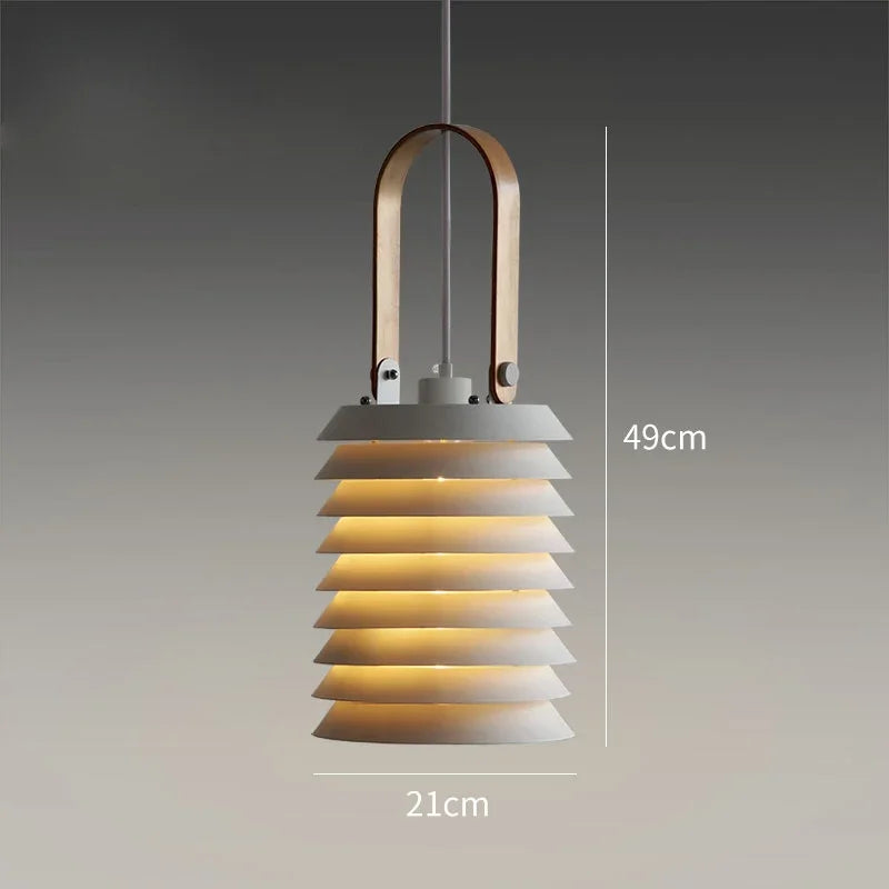 Creative White Wood Pendant, view 8