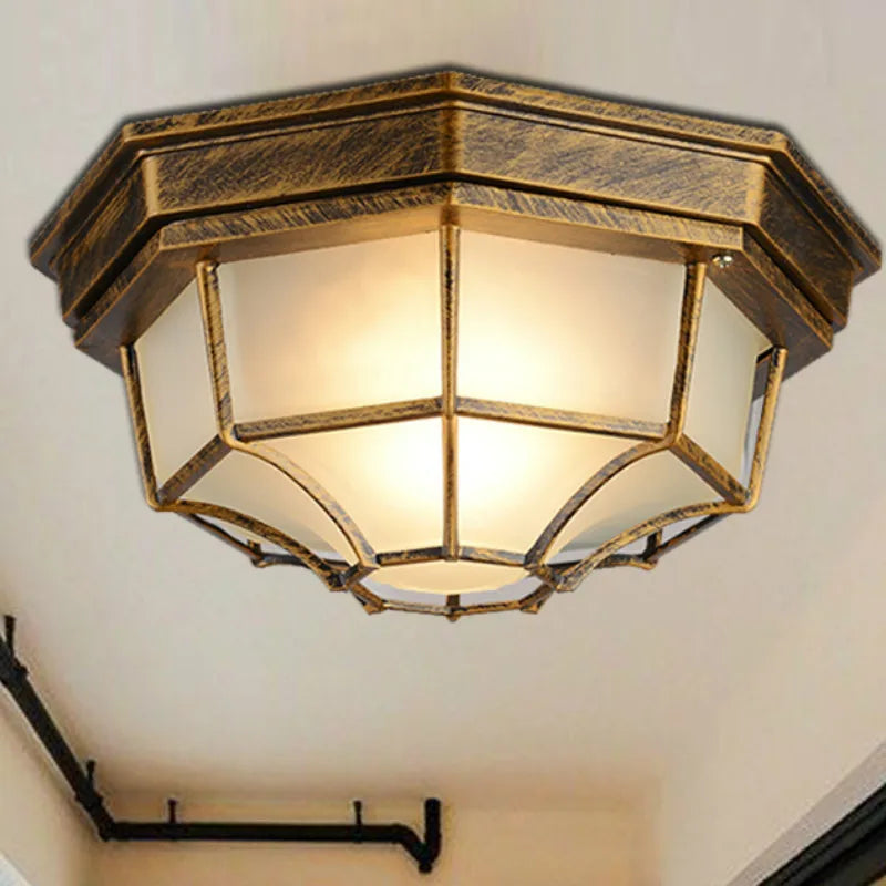 Minimalist outdoor ceiling light