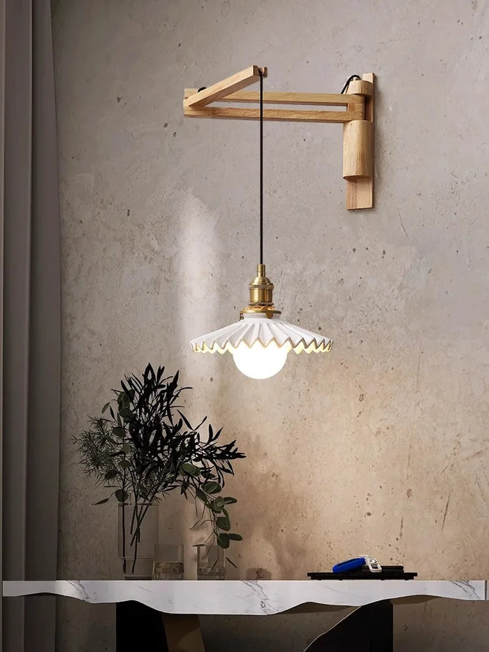 Japanese wood extendable pendant