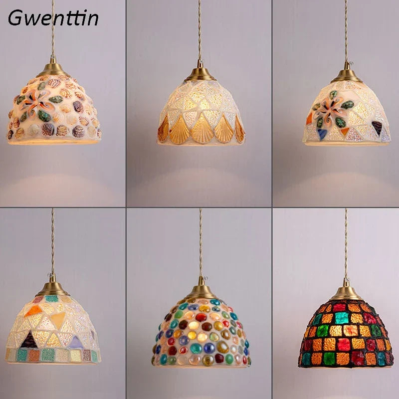 Mediterranean Tiffany shell pendant