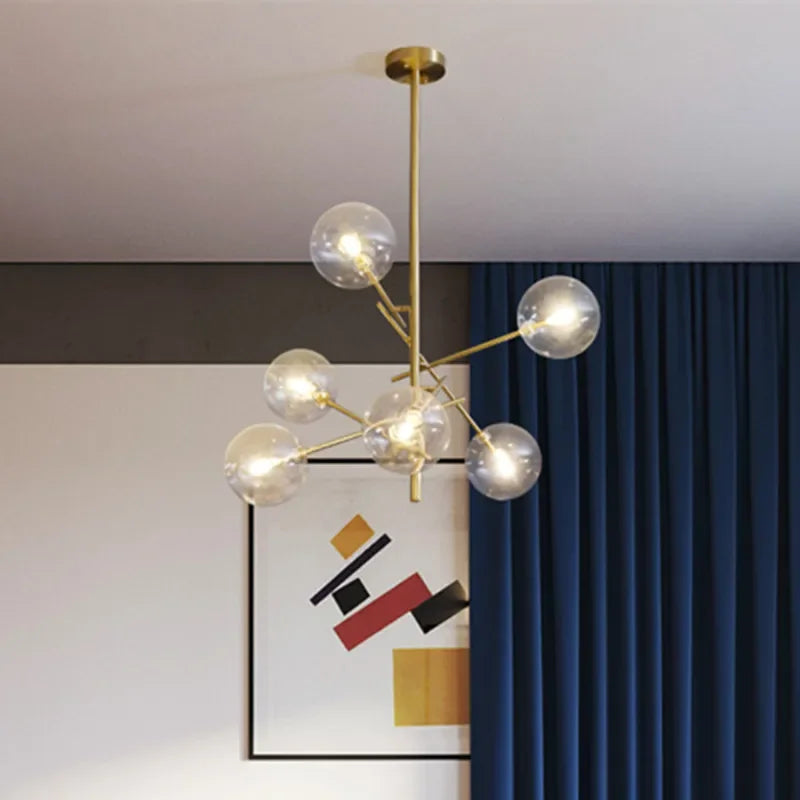Modern Glass Chandelier, view 3