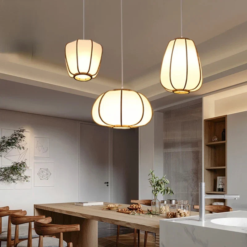 Bamboo zen pendant light