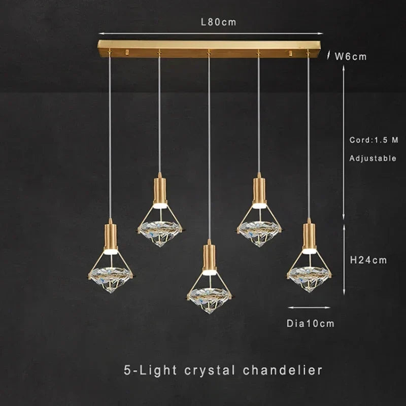 Adjustable Crystal Pendant, view 6