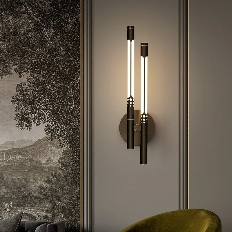 Black gold sconce